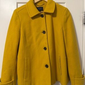 Lands' End Women's Mustard Pea Coat
